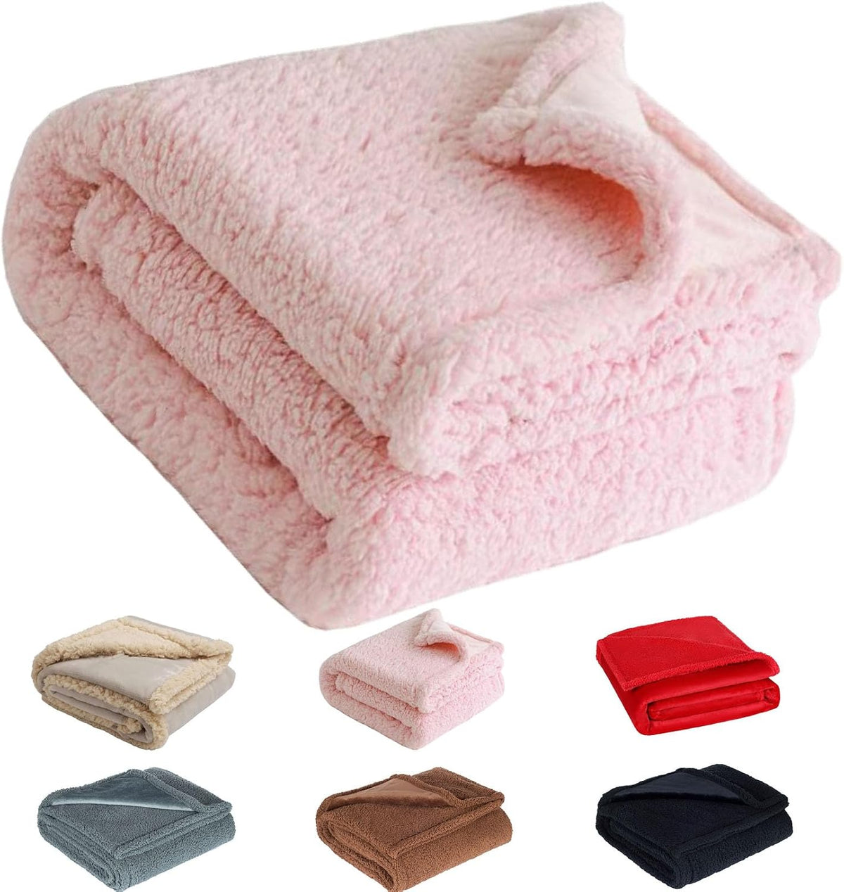 The Waterproof Blanket, Couples Waterproof Blanket, Warm Flannel Thick Blankets, Pet Blankets for Dog Cat (Pink,M(40 * 57 in))