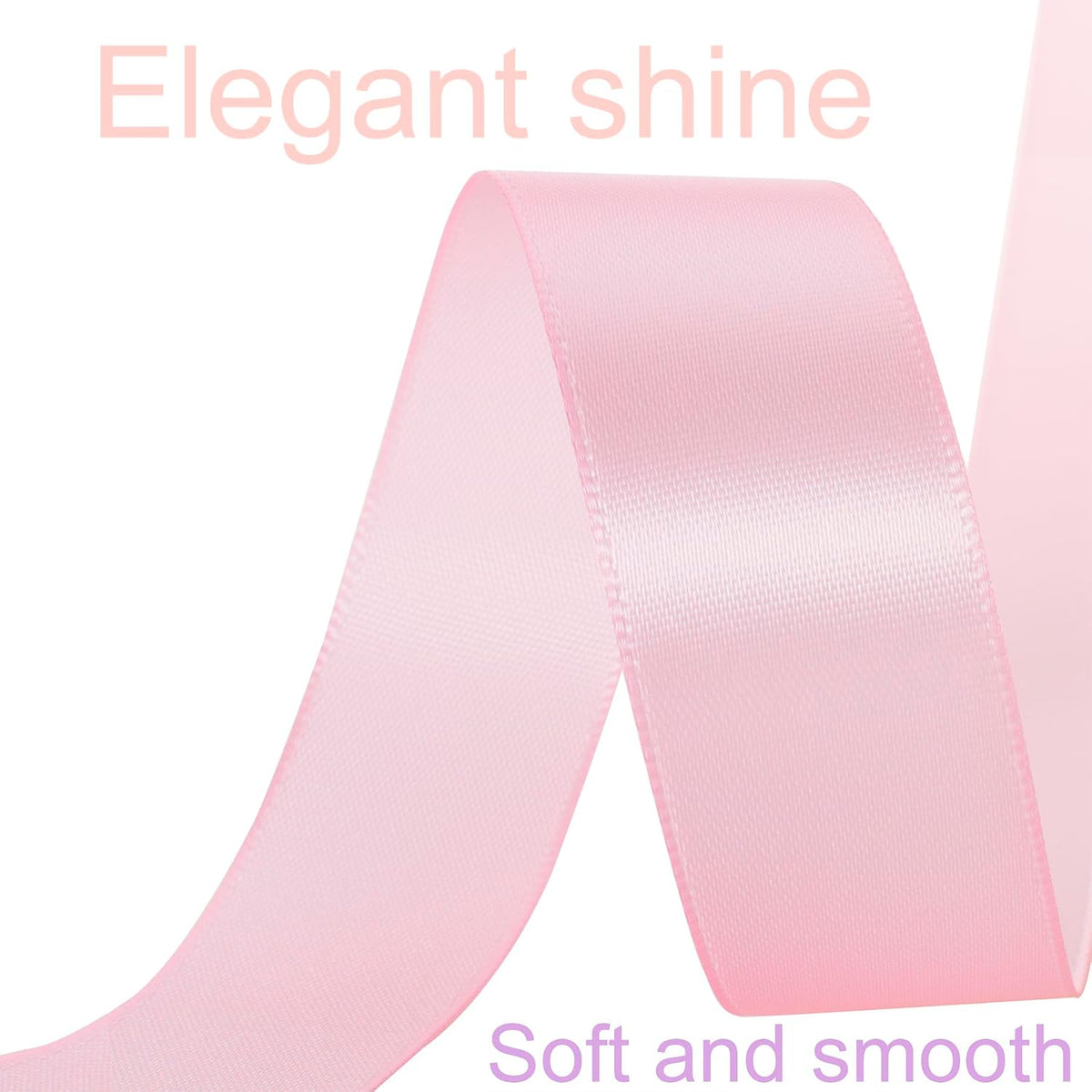1 Inch Light Pink Ribbon 50Yards – Perfect for Gift Wrapping