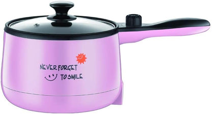 Soup Pot Aluminum Alloy Non-Stick pan with Handle and Transparent Glass lid for Soup Non-Stick Saucepan with Visual Lid for All Stove Milk Pan (Color : Pink)