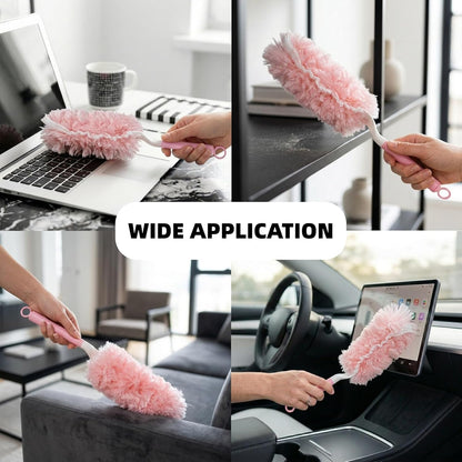 Duster Refills for Swiffer Duster, 30 Count Pink Duster Kit with Handle