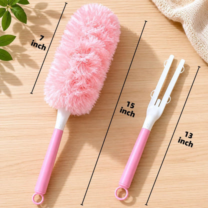 Duster Refills for Swiffer Duster, 30 Count Pink Duster Kit with Handle