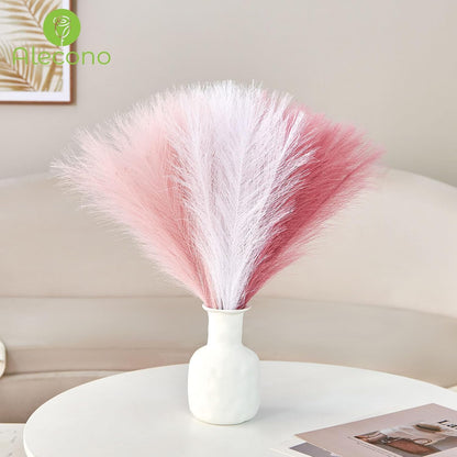Alecono 30pcs Pampas Grass 17in, Pink Pampas Grass Decor for Home Decoration