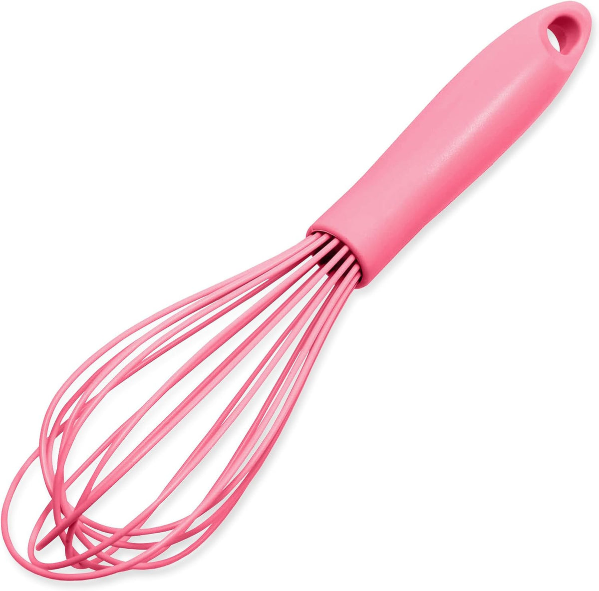 Premium Silicone Wire Cooking Whisk, 10.5 inch, Pink