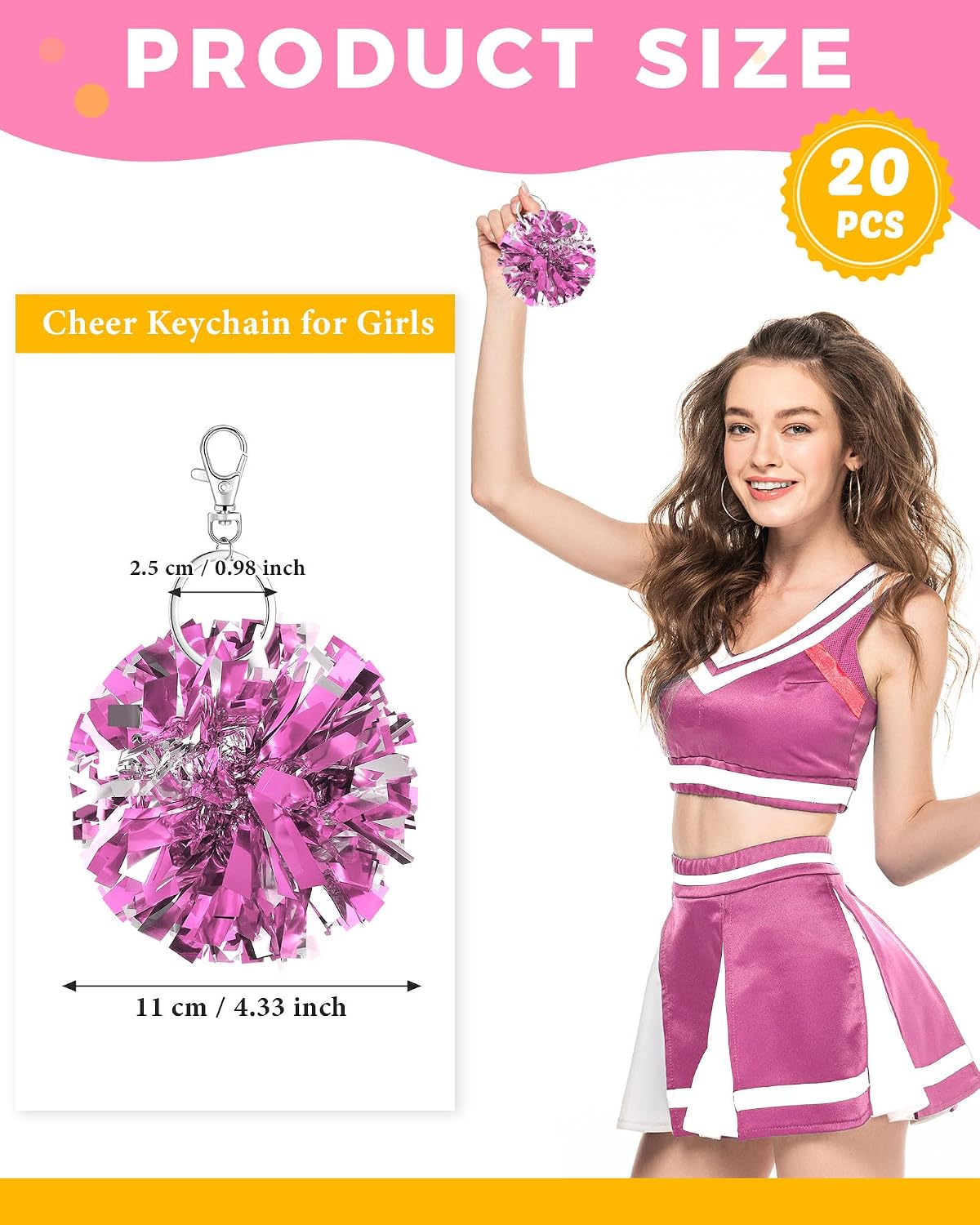 Cheer Pom Pom Keychain