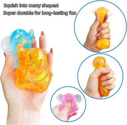 4Pcs Elephant Squishy Toys, Ultra-Soft Slow-Rising Toy for Stress Relief