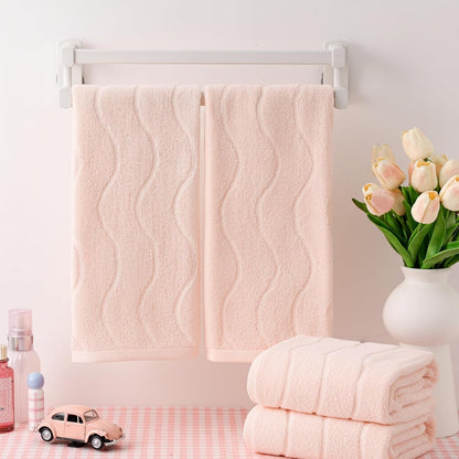 4 Pack Hand Towels for Bathroom 100% Cotton Soft, Pink