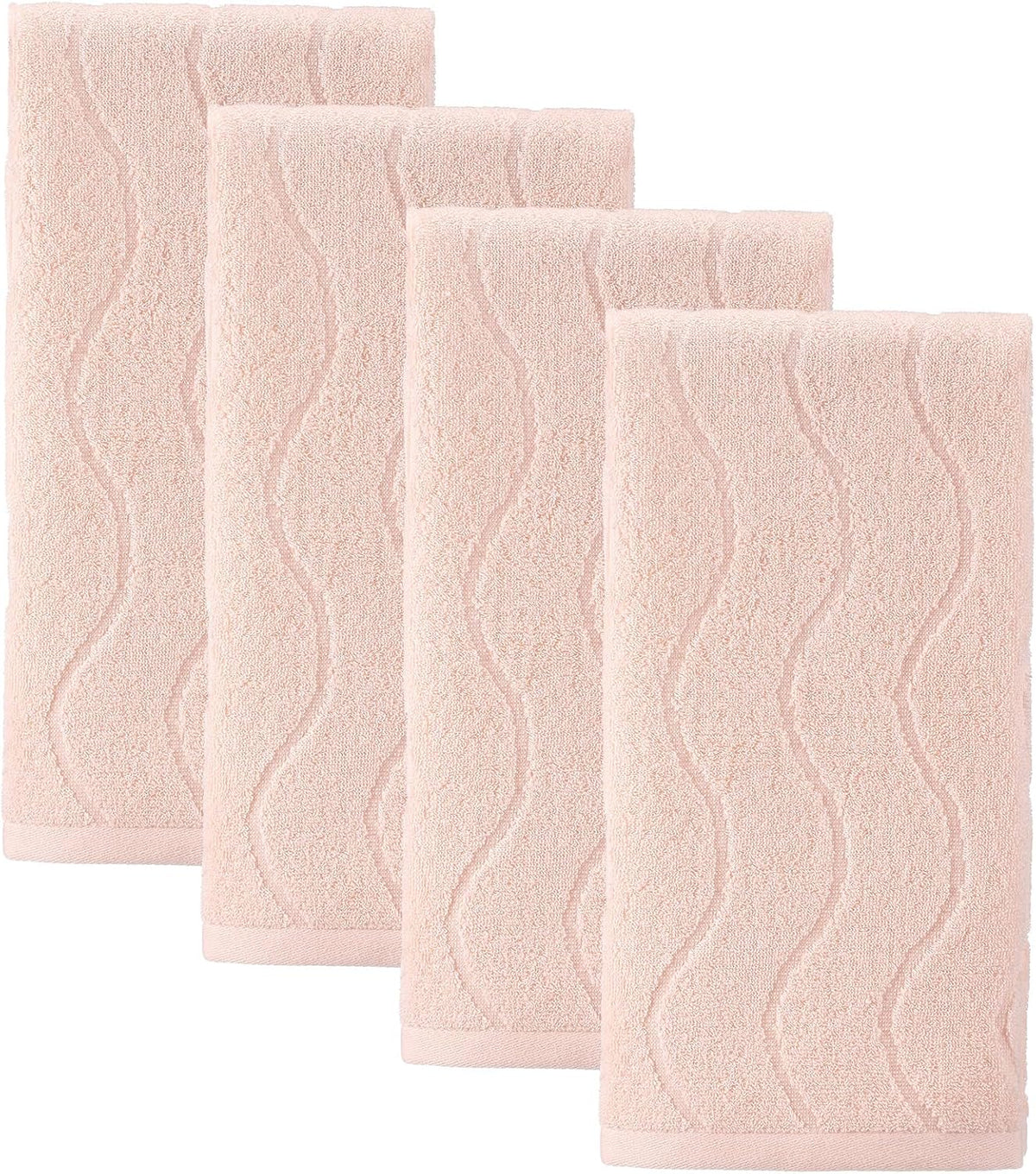 4 Pack Hand Towels for Bathroom 100% Cotton Soft, Pink