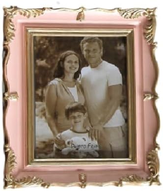 5 Inch Vintage Picture Frame Antique Photo Frame For Home Tabletop Fit For 3.5x5 Inch Photo (Pink)