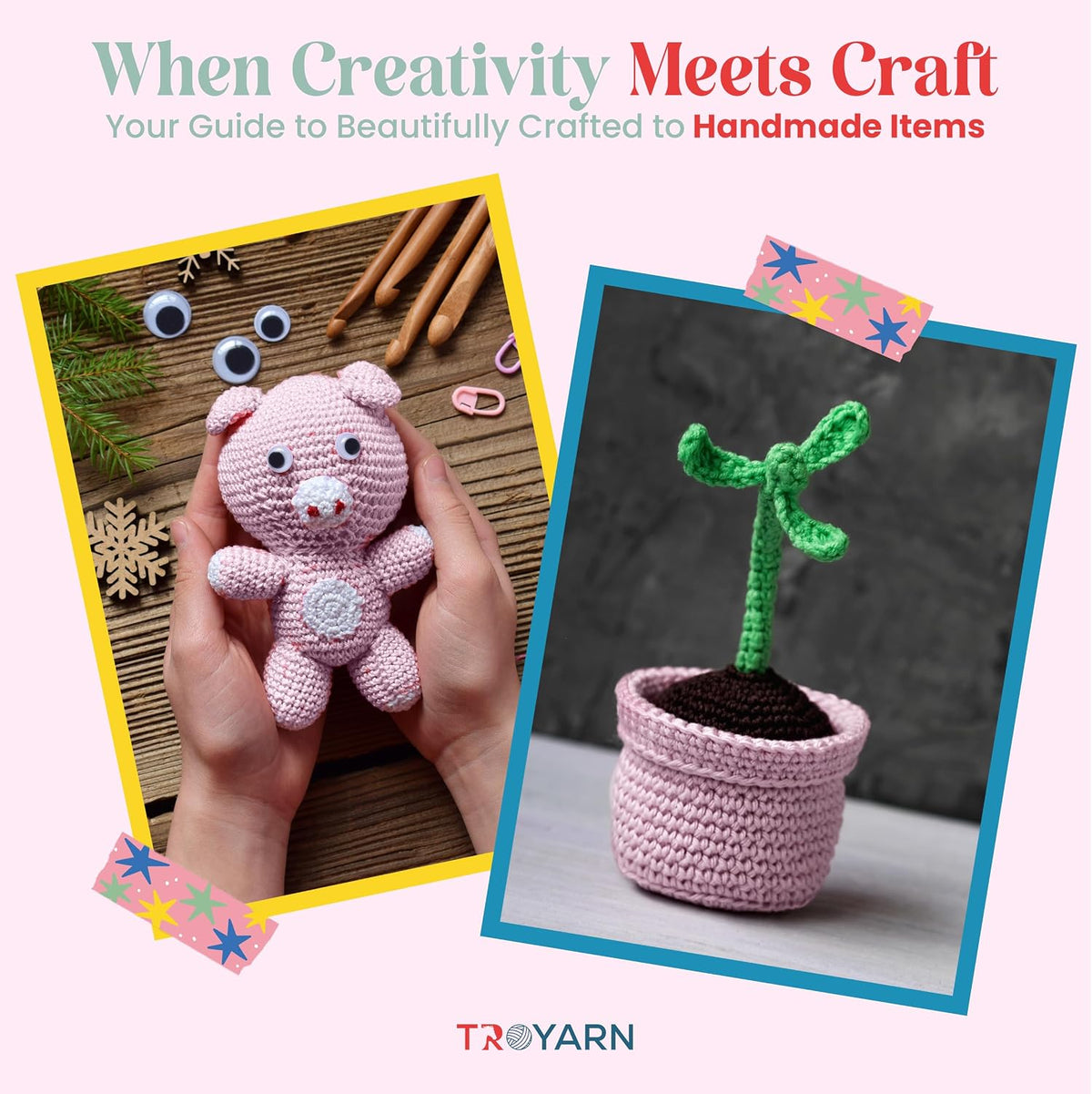 60% Cotton 40% Acrylic Crochet Bulk Yarn - Light Pink, Soft Fine/Sport Yarn for Crocheting/Knitting - Ideal for Amigurumi Dolls and Baby Garments