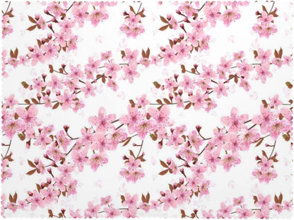 Cherry Flower Rectangle Tablecloths Japanese Pink Floral Table Cloths Dacorative Kitchen Dining Tablecloth for Rectangular Tables,Washable Table Cover for Party 54 x 72 Inch