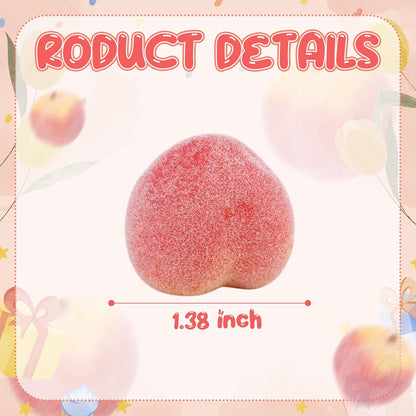 60 Pcs Artificial Peach Decorations Foam Peach Lifelike Fake Fruit Faux Small Simulation for Home Birthday Party Cabinet Table Festival Kitchen Harvest Photography Prop (1.38 Inch)