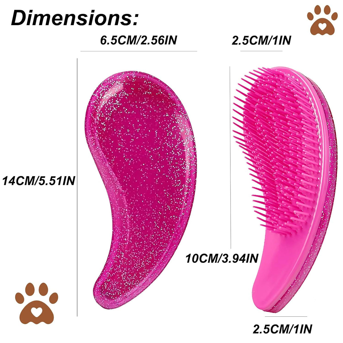 Puppy Brush, Soft Dog Brush for Grooming, Puppy Hair Remover Brush Comb, Grooming Tool for Poodles,Teddy, Yorkies, Maltese, Shih Tzu, Chihuahua, Starry Pink