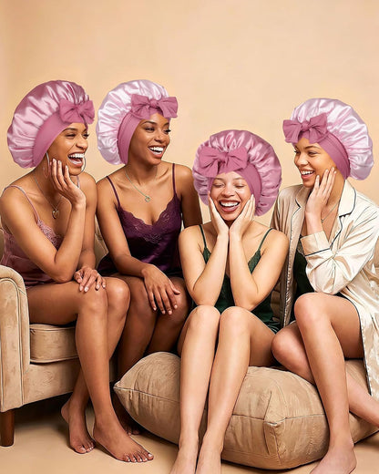 Double Layer Satin Bonnet for Sleeping, Hair Bonnet for Curly Hair