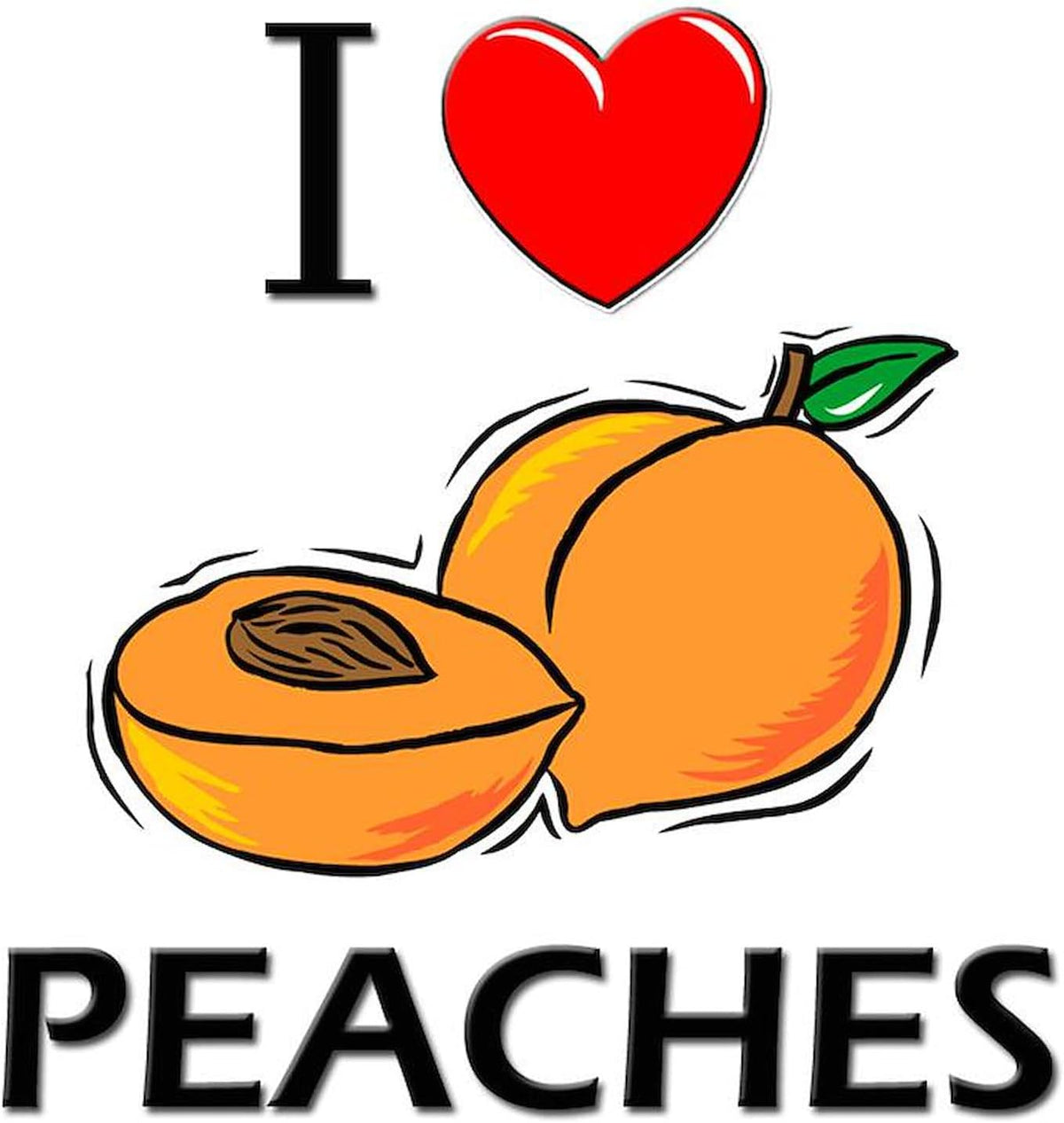 I Love Peaches Mug 11 oz (325 ml) Ceramic Coffee Mug