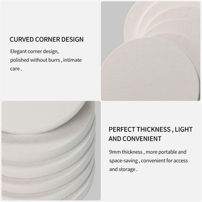 Light Pink Bow Round Drink Coasters Absorbent Coaster Set for Coffee Table Suitable for Kinds of Cups Home Decor 1 Piece
