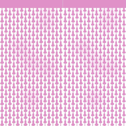 2 Pack Metallic Foil Fringe Curtain 3.3ft x 6.6ft Party Decorations, Shiny Tinsel Backdrop Curtains for Photo Booth, Birthday, Bridal Shower, Celebration Decorations (Pink)