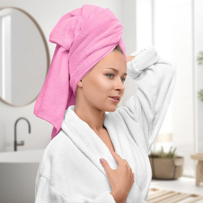 Pink Bath Towels, Pink Towel Set, 8pc