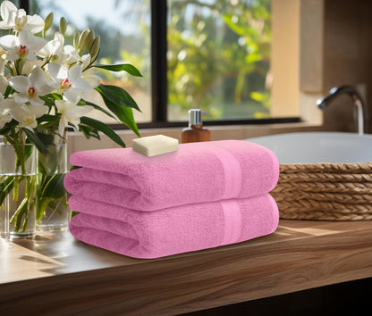 Pink Bath Towels, Pink Towel Set, 8pc