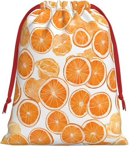 DCEHGEW Peach Soft Drawstring Gift Wrapping Bags, Reusable Polyester Pouch Storage Bag for Christmas, Halloween, Party Favors, Jewelry, Large Size: 15.8x20.9 inches