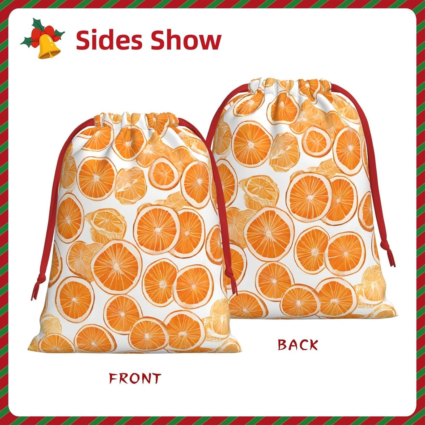 DCEHGEW Peach Soft Drawstring Gift Wrapping Bags, Reusable Polyester Pouch Storage Bag for Christmas, Halloween, Party Favors, Jewelry, Large Size: 15.8x20.9 inches
