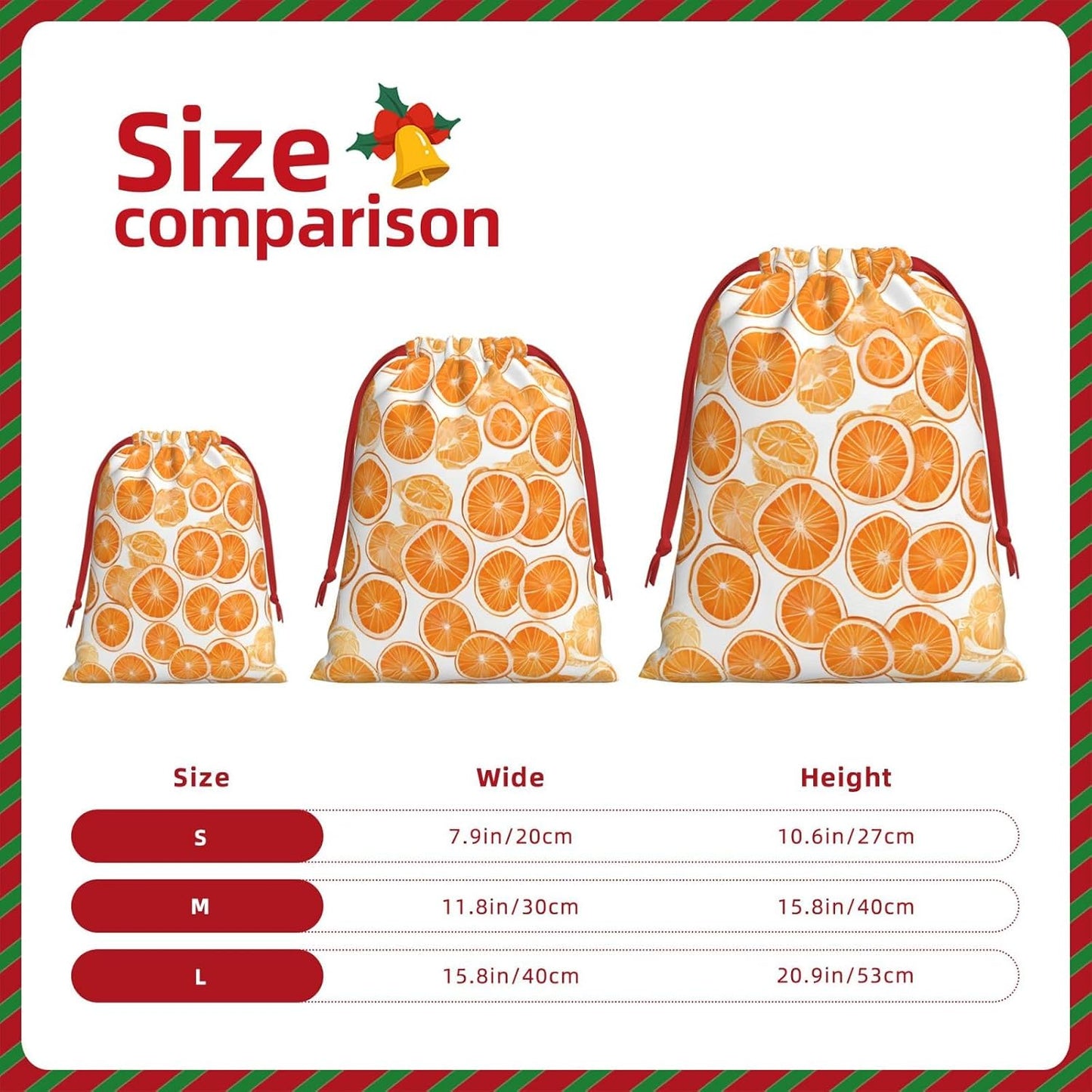 DCEHGEW Peach Soft Drawstring Gift Wrapping Bags, Reusable Polyester Pouch Storage Bag for Christmas, Halloween, Party Favors, Jewelry, Large Size: 15.8x20.9 inches