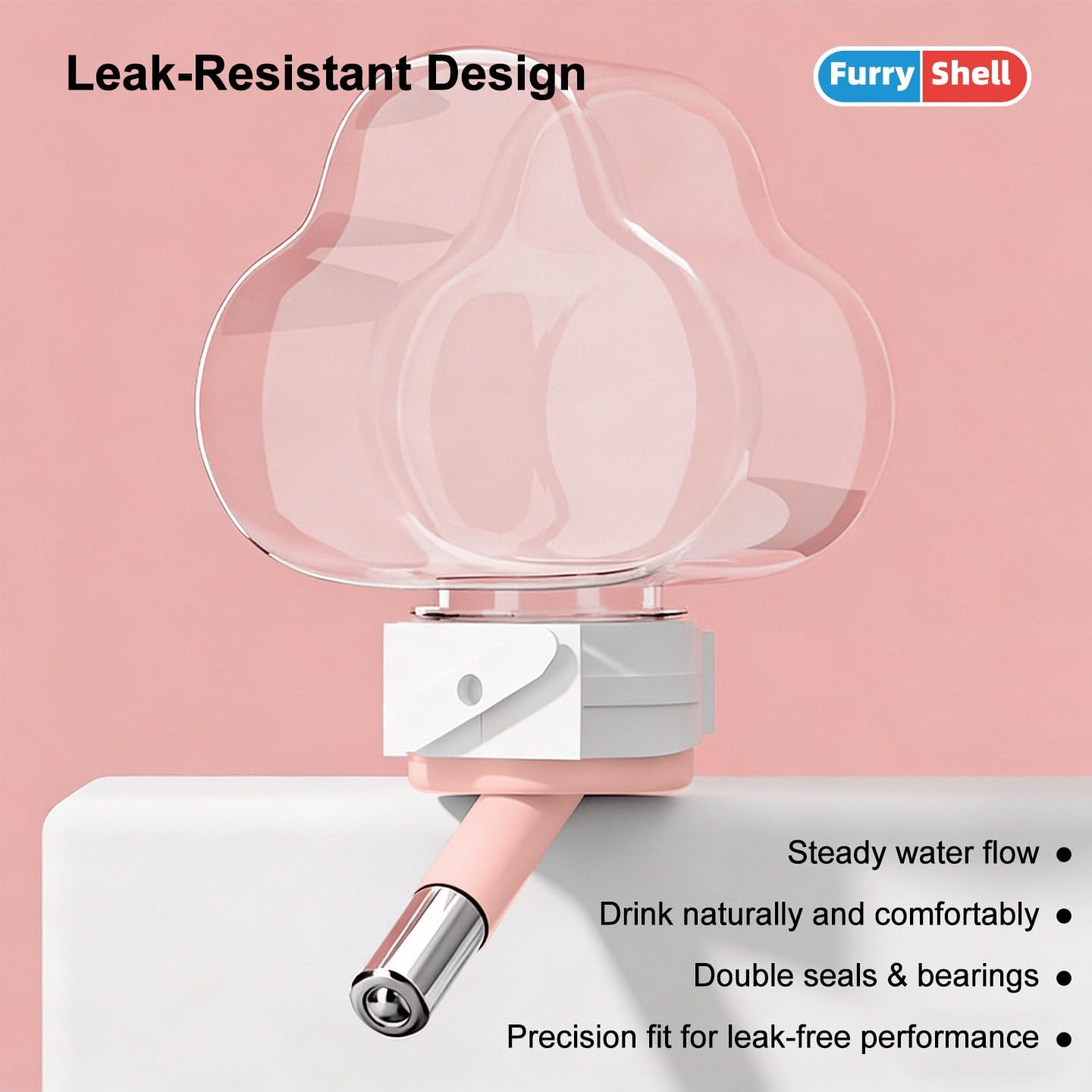 Hamster Water Bottle with Leak-Resistant Design, Unique Cloud Shapes Small Pet Water Bottle for Hamster, Guinea Pig, Rabbit, Chinchilla, Gerbil (2.7 oz)