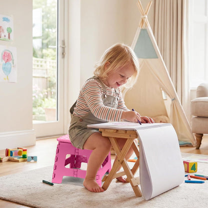Dyforce Kids Step Stool 9 Inch, 300lbs Folding Step Stool for Toddler