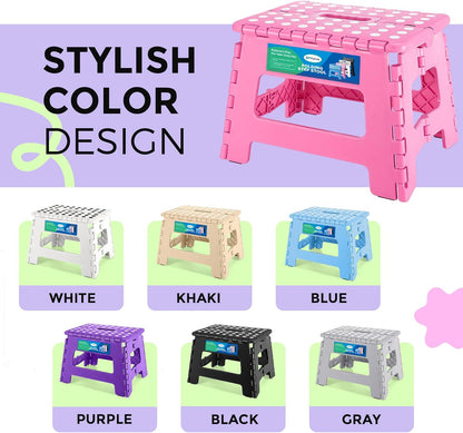 Dyforce Kids Step Stool 9 Inch, 300lbs Folding Step Stool for Toddler