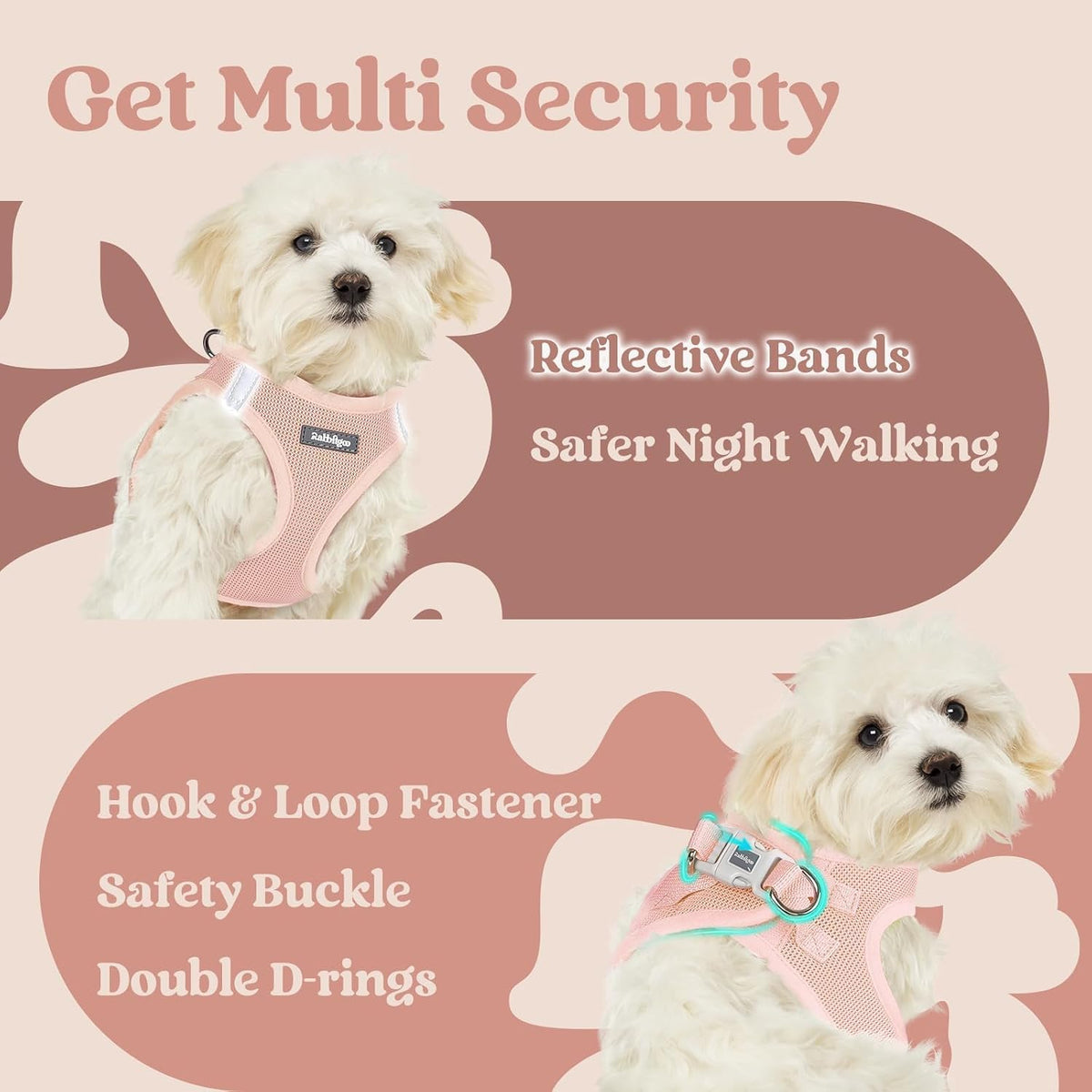 Step-in Small Dog Harness, Puppy Vest for Small Sized Pet