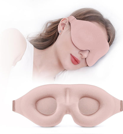 Sleep Mask for Side Sleeper, Light Blocking Zero Pressure Blindfold
