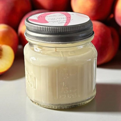 Peach Scented Soy Candle,Luxury Scent, Room Fragrance, Home Fragrance, 8 oz Glass Jar