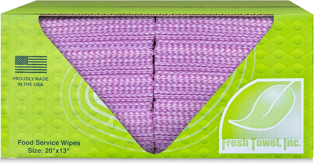 Pink Foodservice Towels, 200 Count, 13x20 Cleaning Wipes