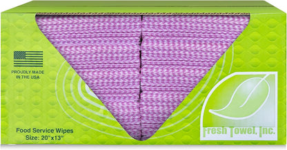 Pink Foodservice Towels, 200 Count, 13x20 Cleaning Wipes