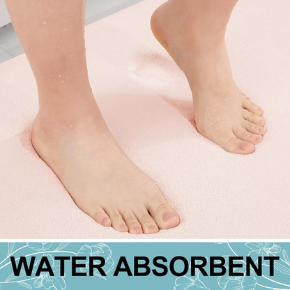 Memory Foam Toilet Rugs 24x20, Extra Soft Absorbent Bathroom Rugs