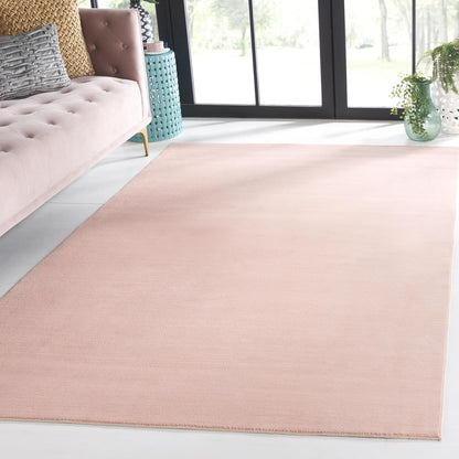 Washable Rug Loft Collection - 4' x 6', Peach, Slip Resistant & Easy Cleaning, Ideal for Living Room, Bedroom, Home Office, Nursery, Kids Playroom, Dining Space (LFT315C)