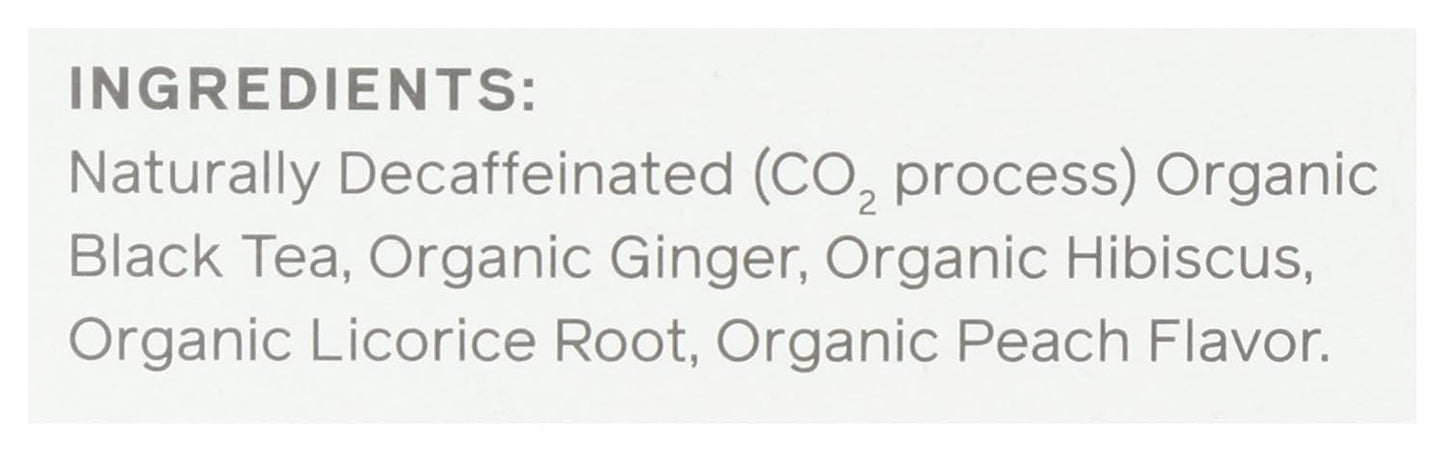 Allegro Tea, Organic Decaf Ginger Peach Black Tea Bags, 20 ct