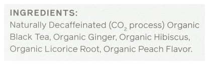 Allegro Tea, Organic Decaf Ginger Peach Black Tea Bags, 20 ct