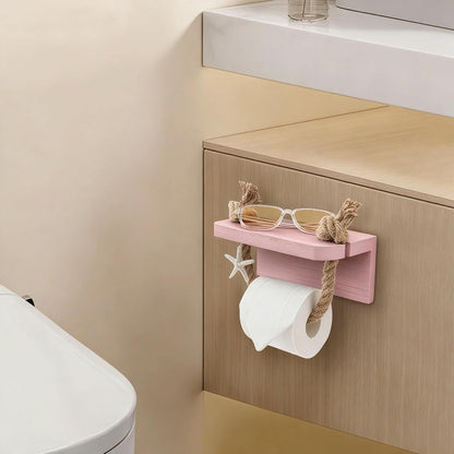 Toilet Paper Holder Pink Beach Rustic Farmhouse Bathroom Decor