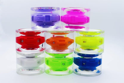 70MM 78A Ghost LED Longboard Wheels, Watch Them Light Up and Glow! ABEC-7 Ghost Bearings. See Through Light Up Wheels.
