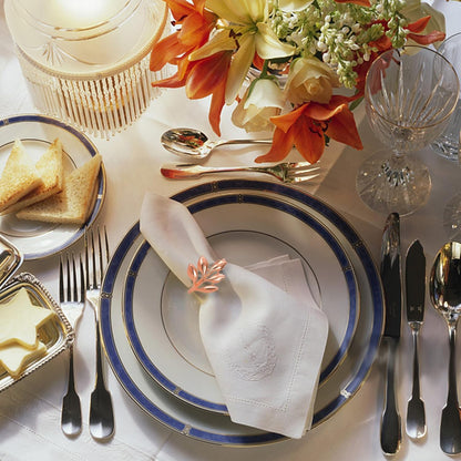 Rose Gold Napkin Rings Set of 12 for Thanksgiving