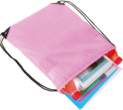 20 Pcs Drawstring Backpack Bulk Draw String Bags Cinch Polyester Bag for Gym Sport, Pink