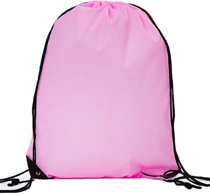 20 Pcs Drawstring Backpack Bulk Draw String Bags Cinch Polyester Bag for Gym Sport, Pink
