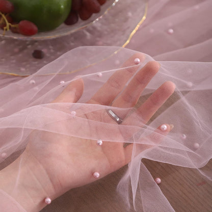 Pink Pearl Tablecloth Wedding Party Home Decor 55 x 86 inch