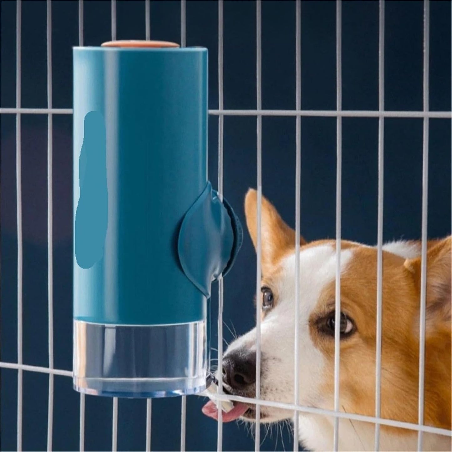 Dog Cat Automatic Dispenser Hanging Pet Drinker Fountain Head Ball Mouth Feeder Small Pets Drinking Bottle Dispenser(Pink)