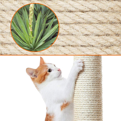 42in Cat Tree Tower for Indoor Cats, Cat Condo with Perch & Hammock, Activity Center, Multi-Level Cat Furniture with Scratching Posts, Cat House, Pink