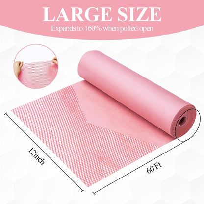 Honeycomb Packing Paper, 12" x 200' Packing Paper Substitute Alternative for Bubble Cushioning Wrap for Moving Shipping Packaging, Recyclable Moving Supplies Bubble Packing Wrap Roll-Pink