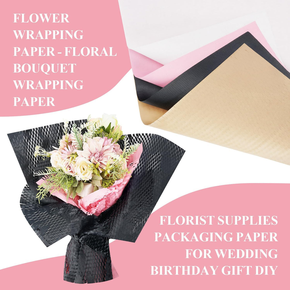 Honeycomb Packing Paper, 12" x 200' Packing Paper Substitute Alternative for Bubble Cushioning Wrap for Moving Shipping Packaging, Recyclable Moving Supplies Bubble Packing Wrap Roll-Pink