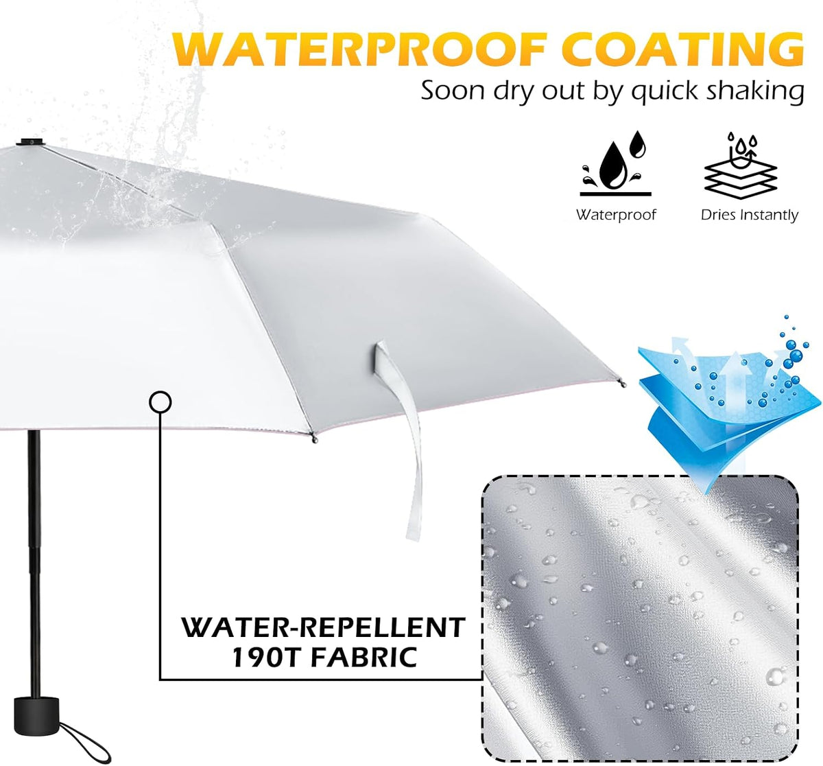 40/42/46/50inch UPF 50+ Sun Umbrella UV Protection UV Umbrellas