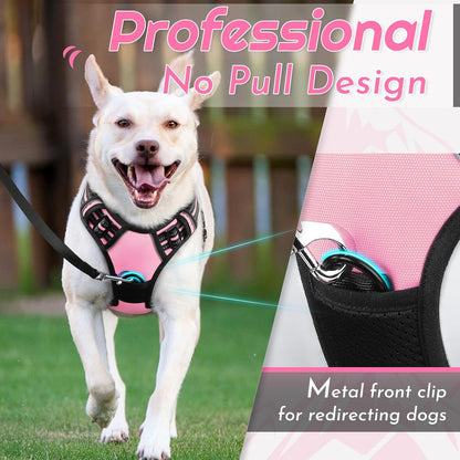 Eagloo Dog Harness for Large Dogs, No Pull Pet Vest with 2 Leash Clips