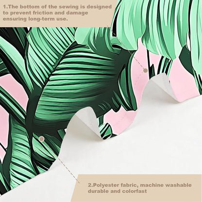 Tropical Shower Curtain, Botanical Shower Curtains for Bathroom Clearance, Pink Bathroom Curtain Set, Palm Tree Decorative Bath Curtains, Waterproof, with Hooks, Machine Washable 72x72 in